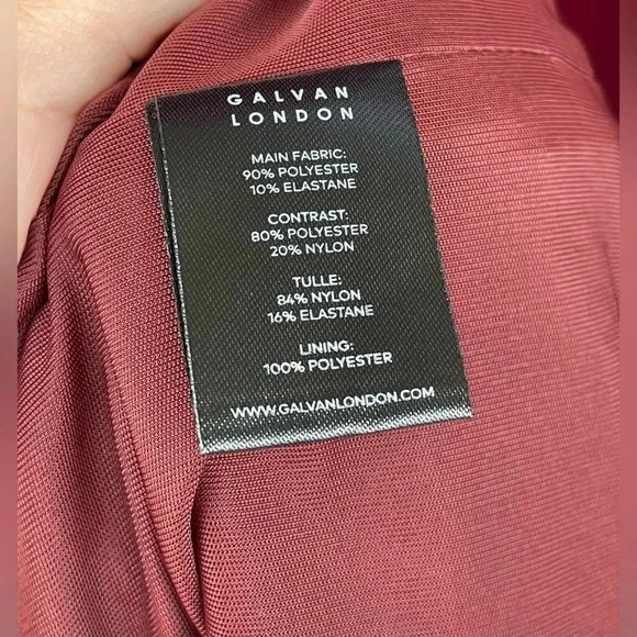 Galvan London Rosa Tulle-trimmed Embroidered Velvet Midi Dress size 6 - Picture 10 of 15